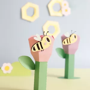 Arquivo Flor 3D com Abelha