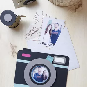 Arquivo Cartão Máquina Fotográfica com visor