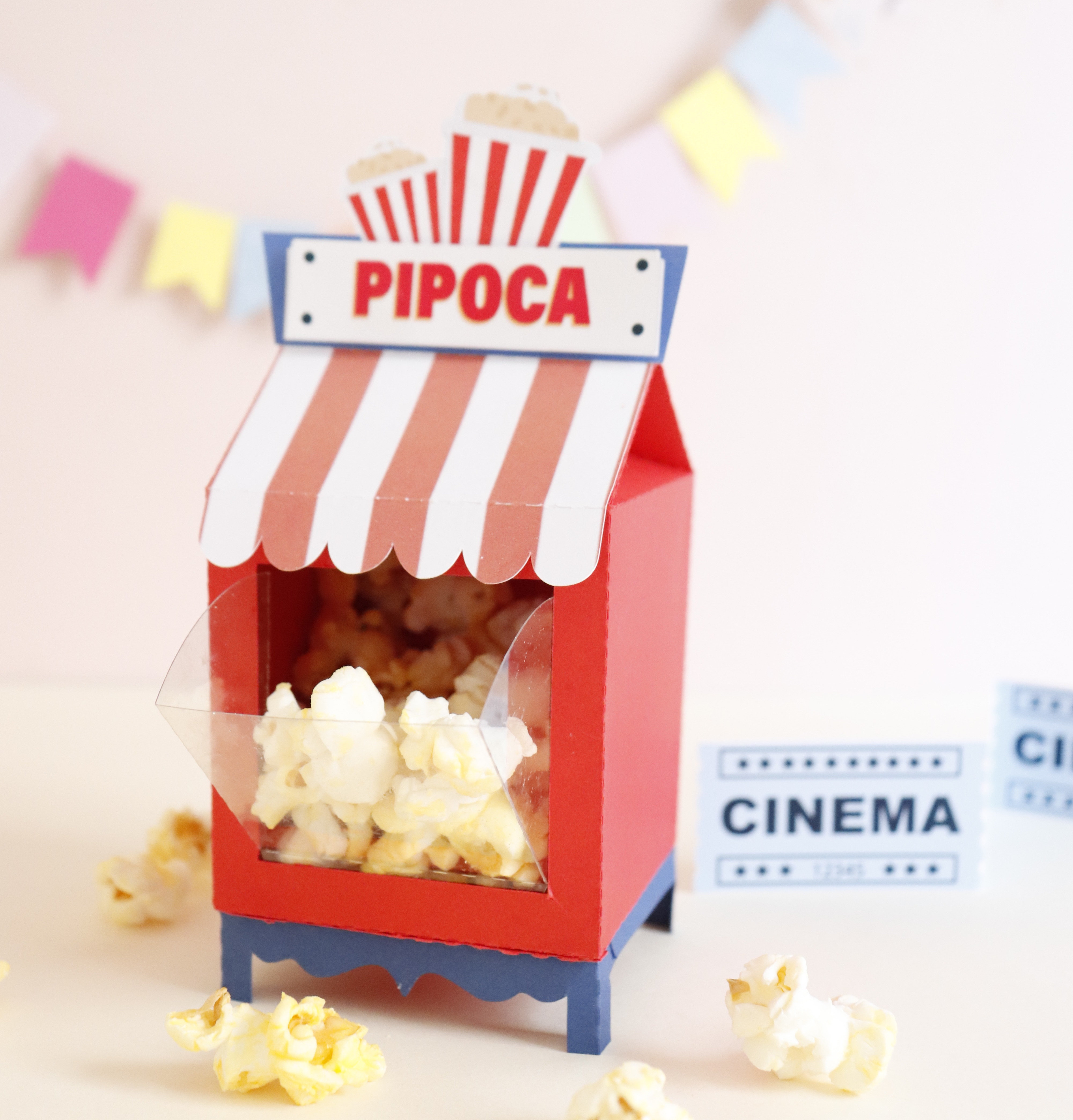 Arquivo Caixa Pipoca com Visor